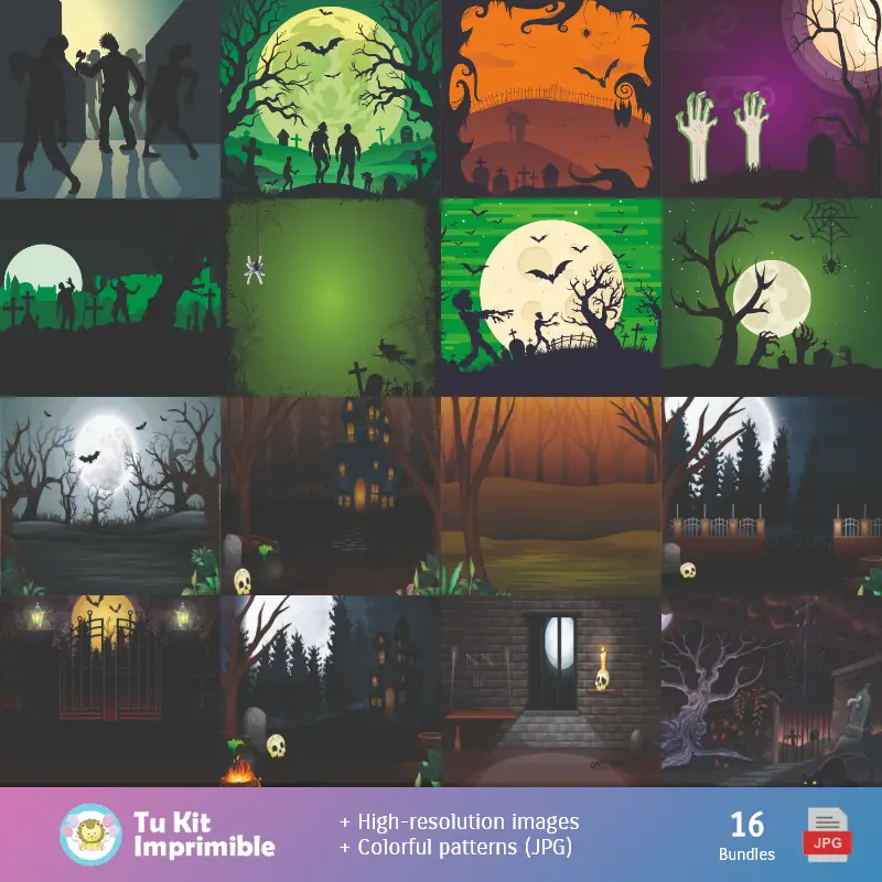 Fondos | Fondos Zombies - Papeles Digitales para Decoración