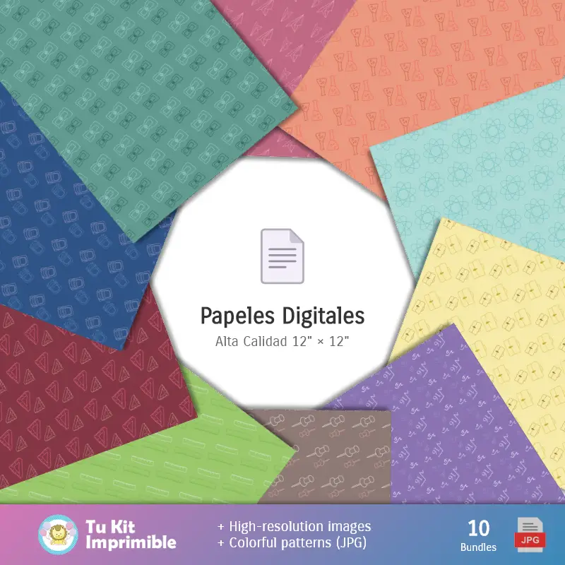 Collages | Fonds d'écran de l'école - Papiers numériques