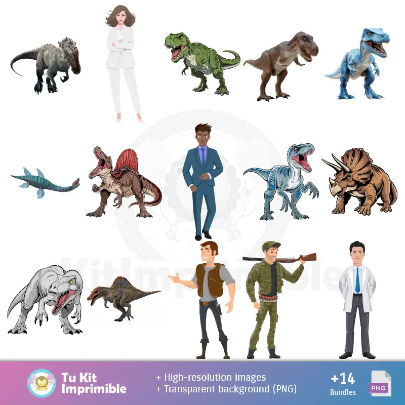 Personajes | Fonds d'écran du monde Jurassique - Papiers numériques