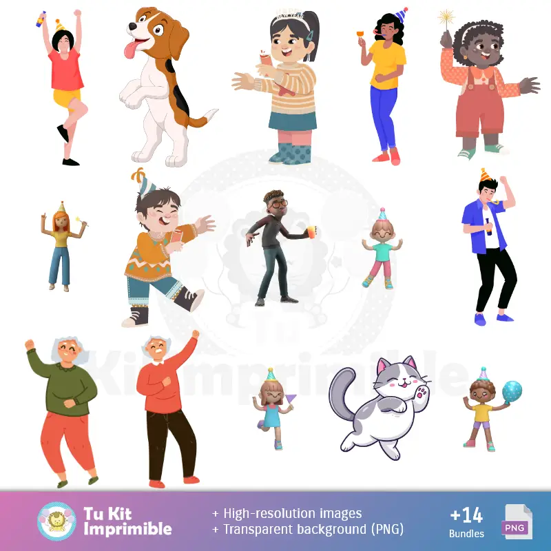 Personajes | Fonds d'écran du Nouvel An - Papiers numériques