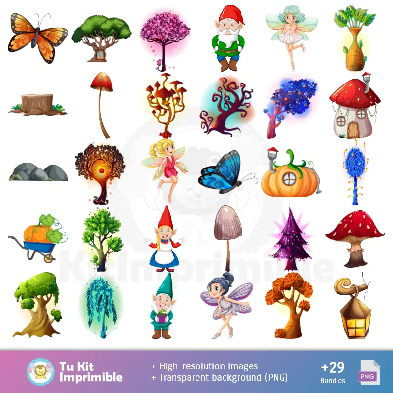 Números Temáticos | Fonds d'écran enchanteur sur la forêt - Papiers décoratifs numériques