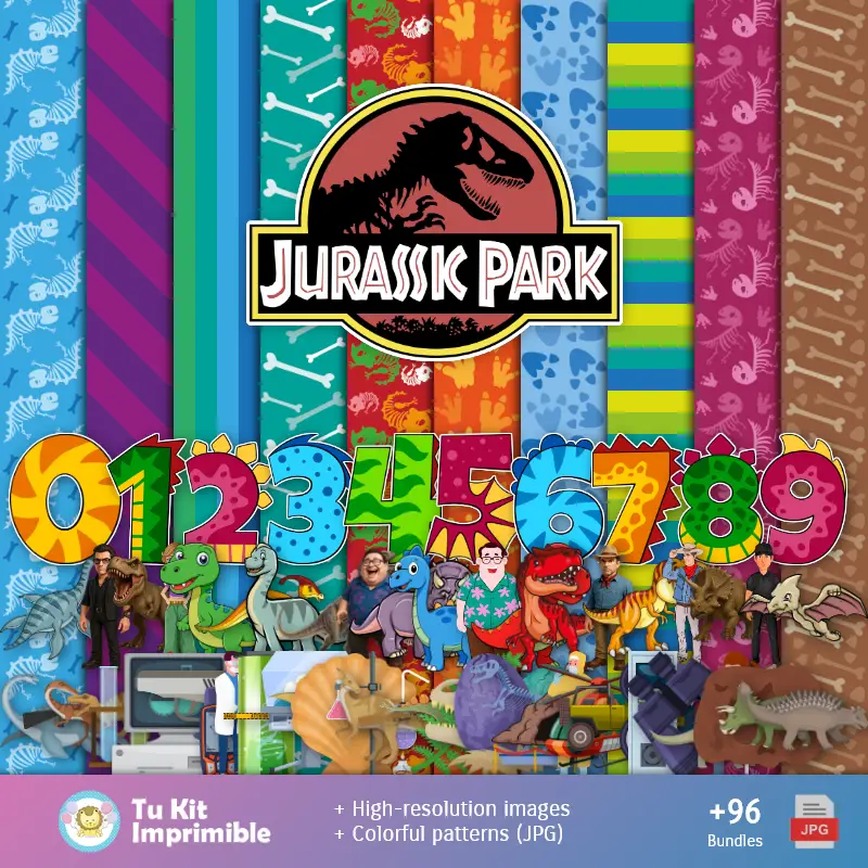 Collages | Fonds d'écran Jurassic Park - Papiers numériques