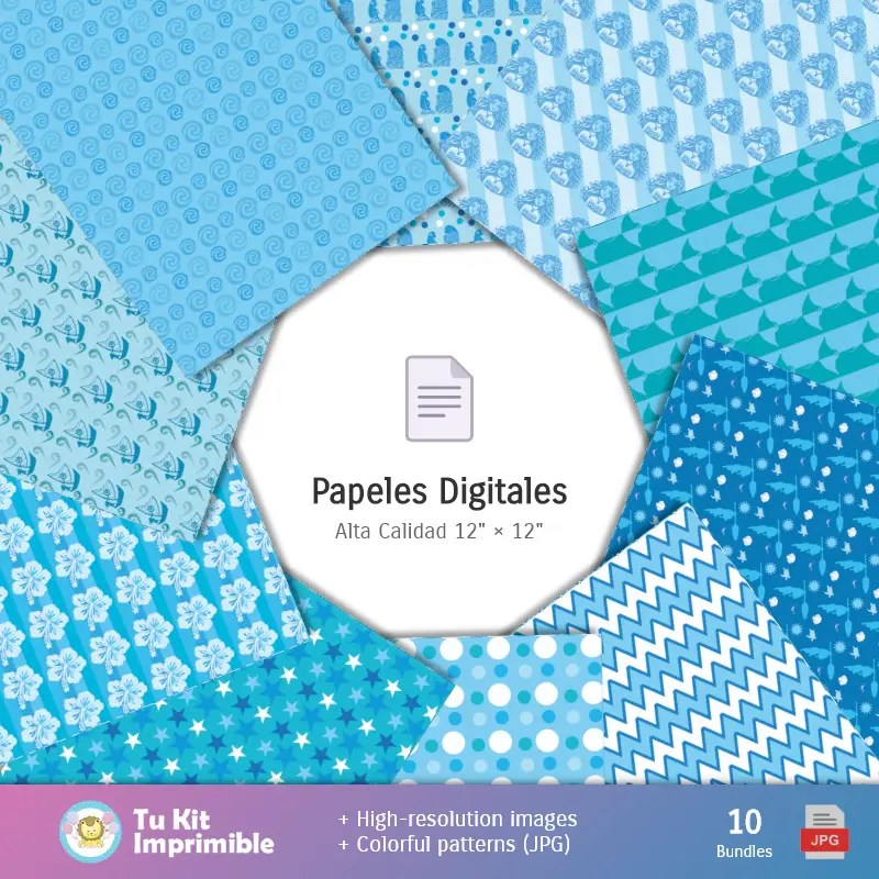 Collages | Fonds d'écran Moana - Papiers numériques