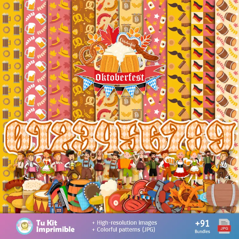 Fonds d'écran Octobrefest - Papiers de décoration numérique