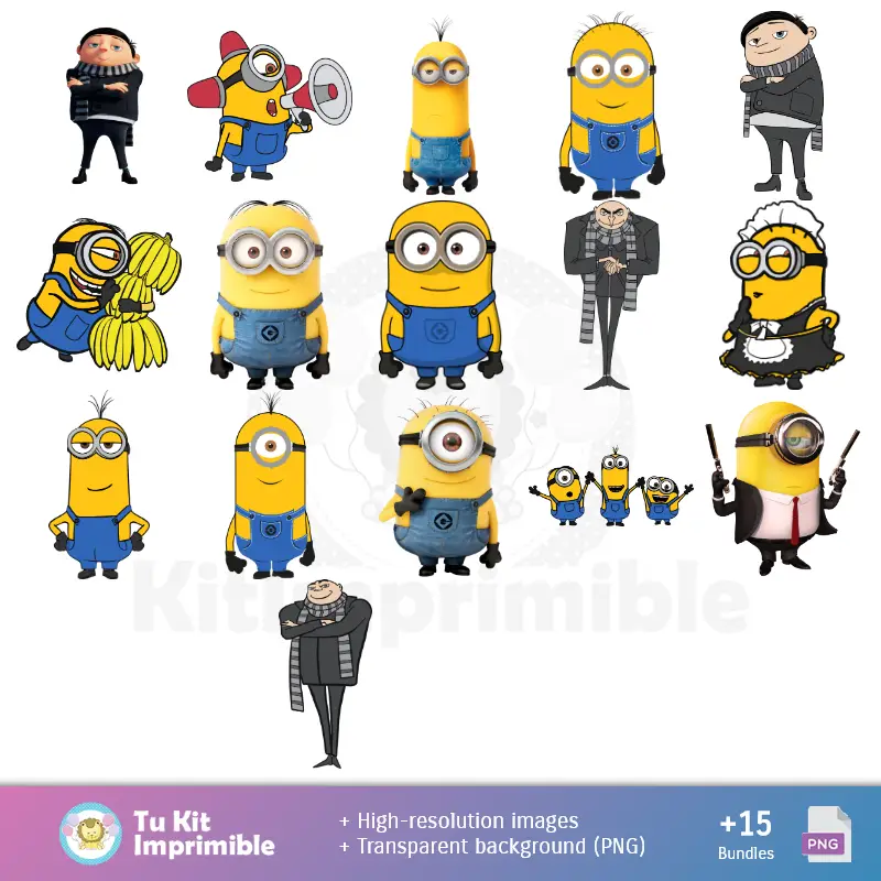 Personajes | Fonds Minions - Papiers numériques