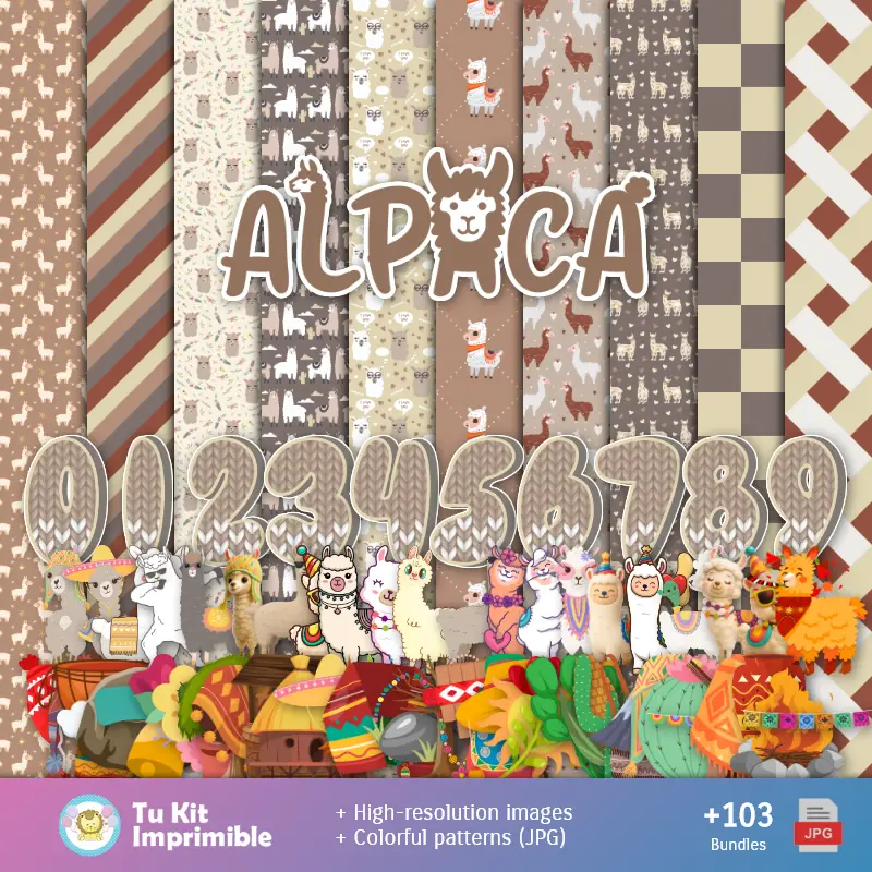 Accesorios | Alpaca 墙纸 - 数字装饰文件