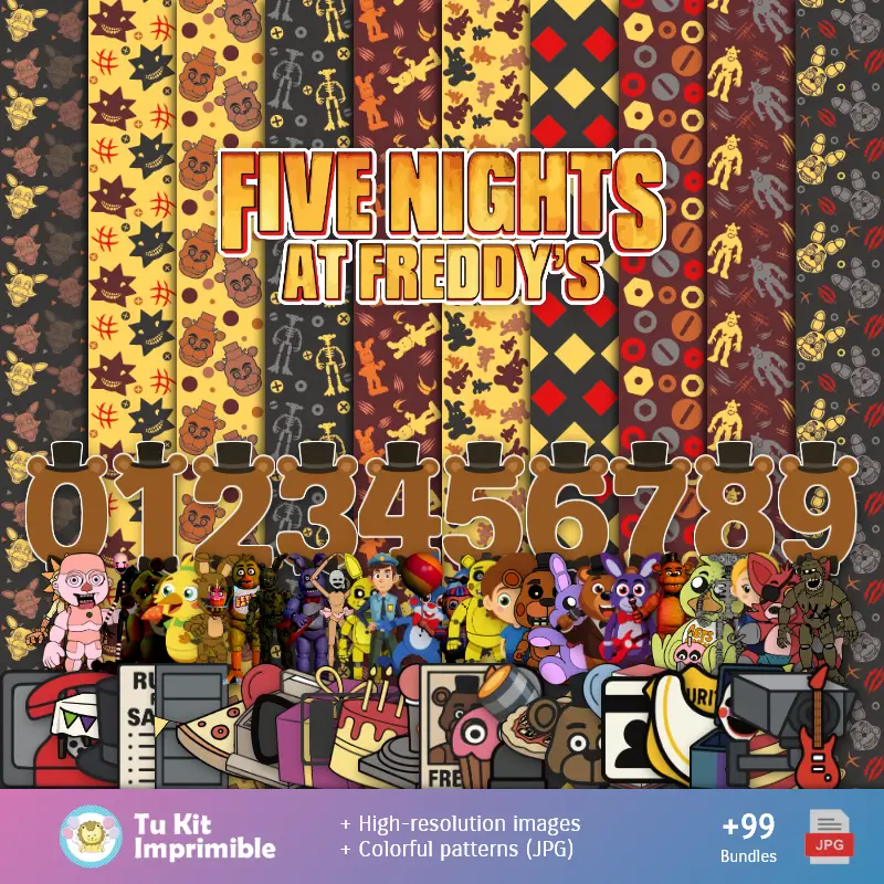 Personajes | Cinque notti a Freddy's - Scrapbook e Party Kits