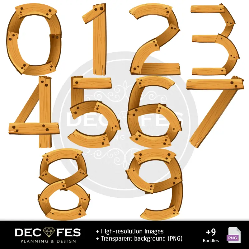 Números Temáticos | Granny Digital Paper - Stampabile per Scrapbook e fai da te