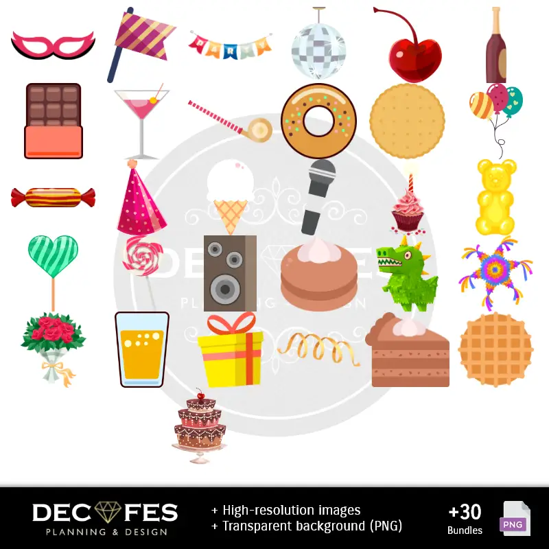 Números Temáticos | Happy Birthday Digital Paper - Stampabile per Scrapbook e fai da te