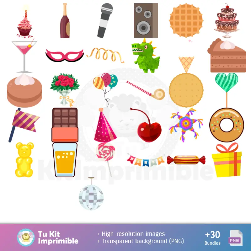 Personajes | Happy Birthday Fund - Papiers numériques