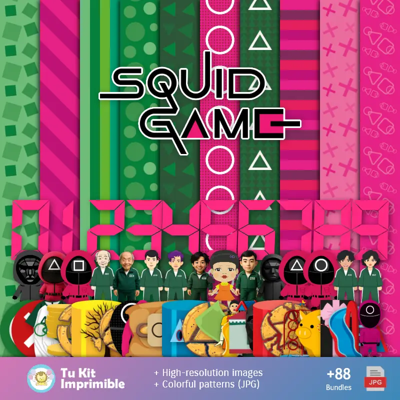 Background Squid gioco - Decorazione digitale carte