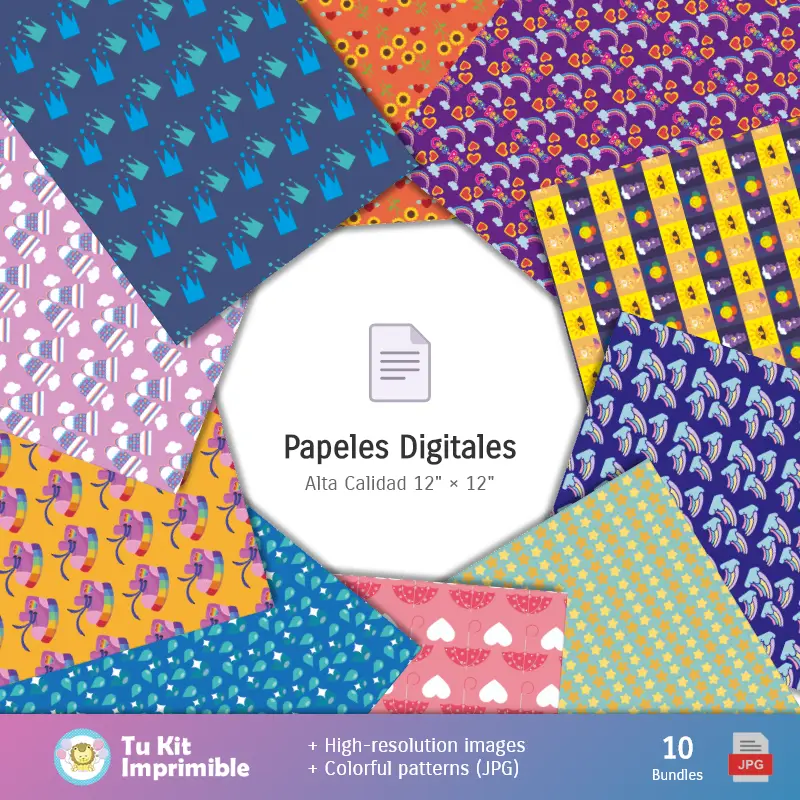 Collages | Fundos Ositos Queridos - Papel Digital para Decoração