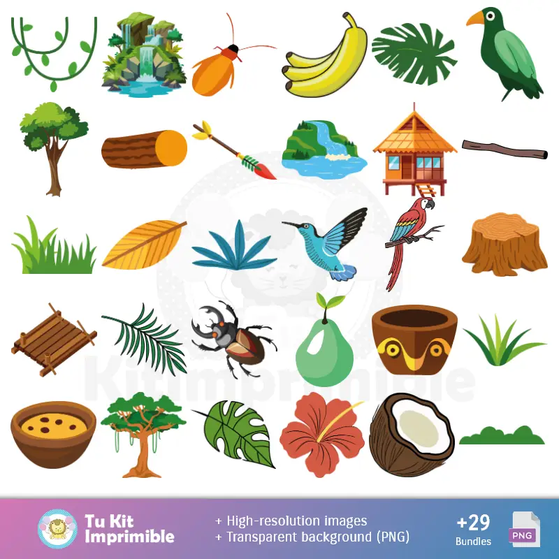 Accesorios | Fundos O Livro de La Selva - Papeles Digitales para Decoração