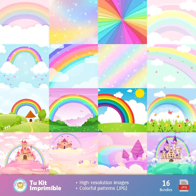 Fondos | Padrões e Texturas My Little Pony Equestria - Kits de Scrapbook e Festas