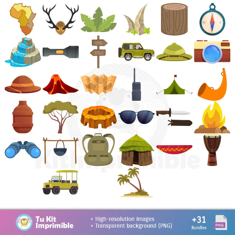 Accesorios | Imprimer Patterns et textures d'animaux Safari - Scrapbook et kits de fête