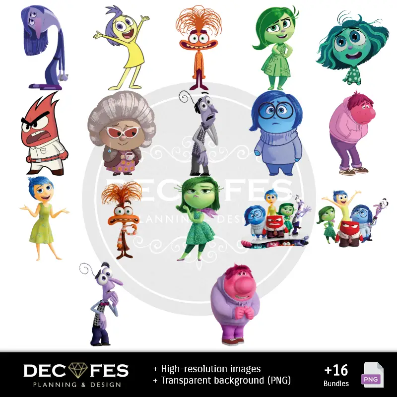 Personajes | Inside Out Papier numérique Intensément - Imprimable pour Scrapbook et bricolage