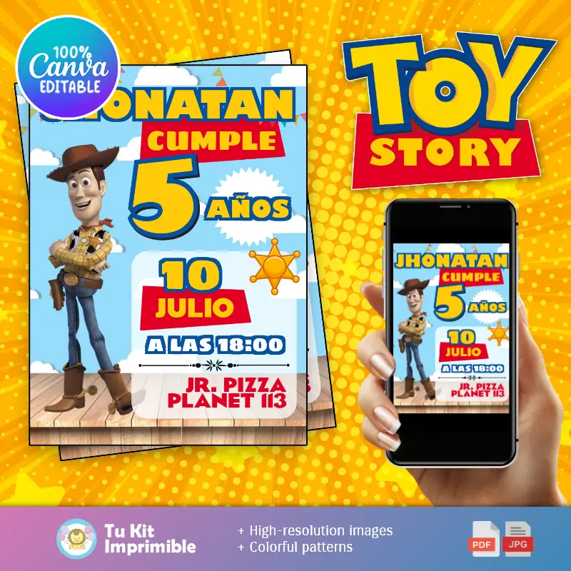 Patrones | Invitación Toy Story Aventura Juguete