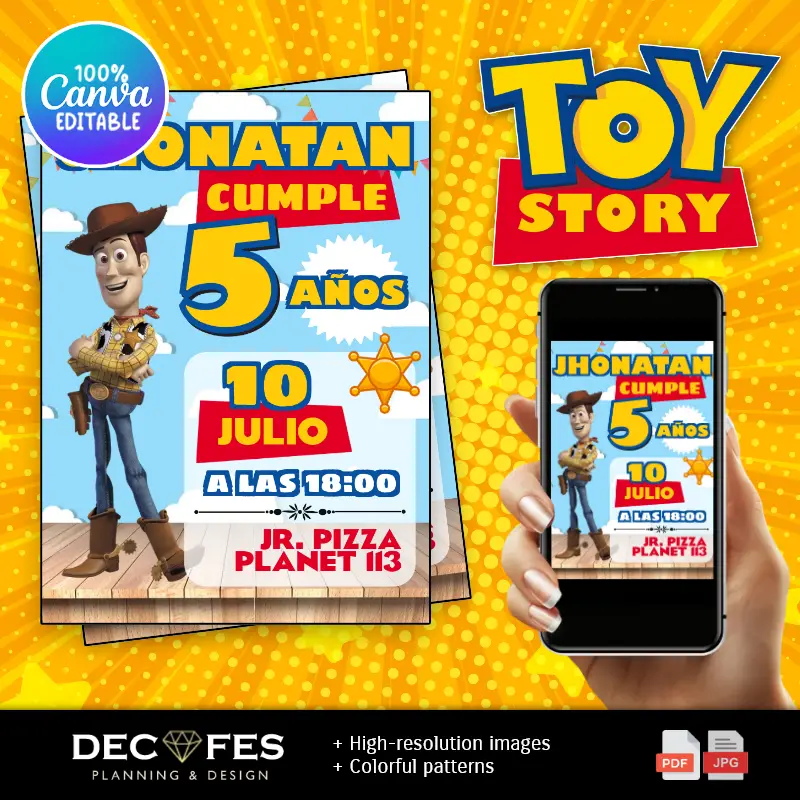 Invitation à l'aventure Toy Story