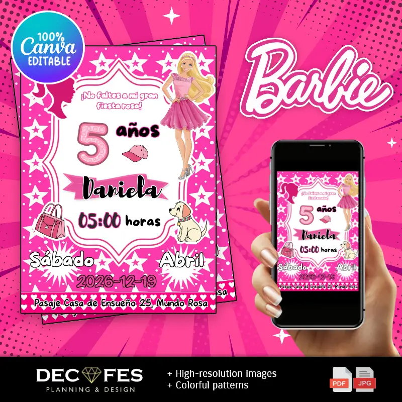 Invito della principessa Barbie
