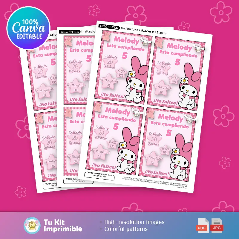 Collages | Invito Kawaii My Melody