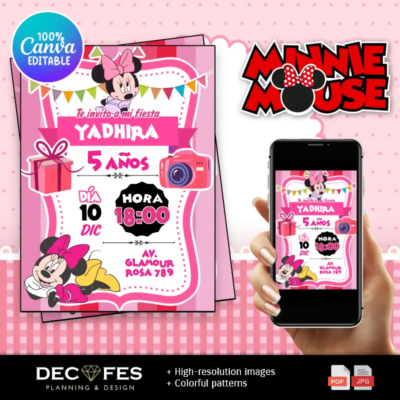 Patrones | Invito Sweet Charm di Minnie Mouse