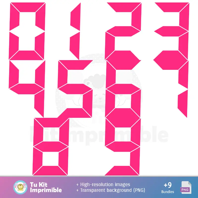 Números Temáticos | Jeu de calmars de fond - Papiers numériques