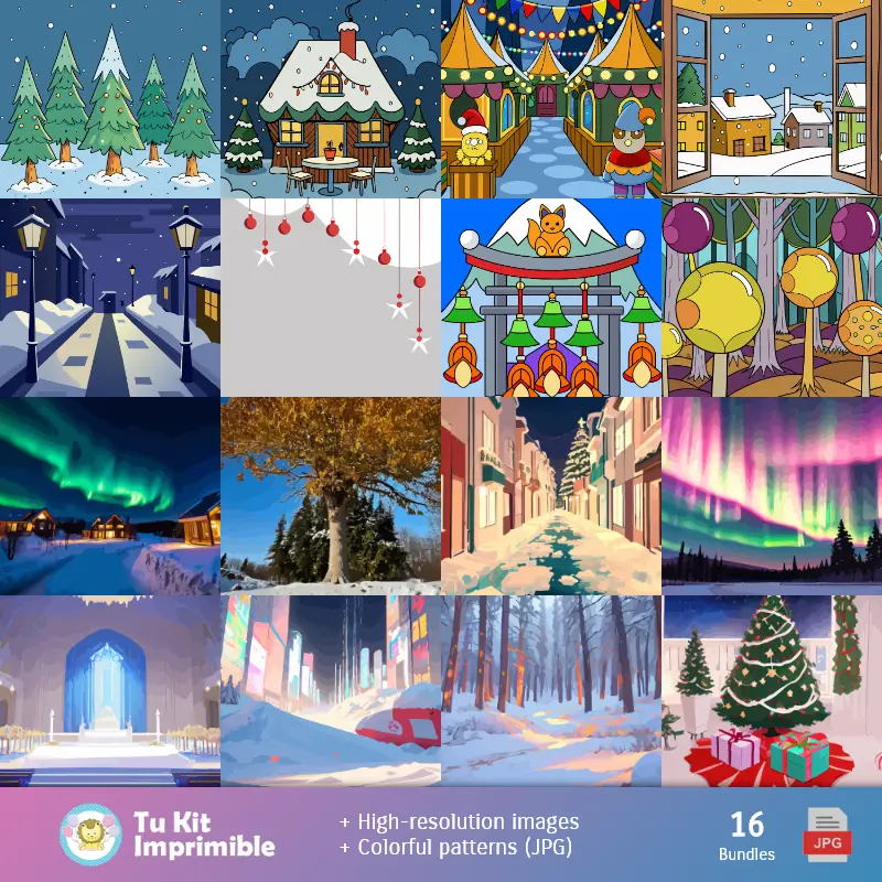 Personajes | Joyeux Noël Motifs et textures - Scrapbook et kits de fête