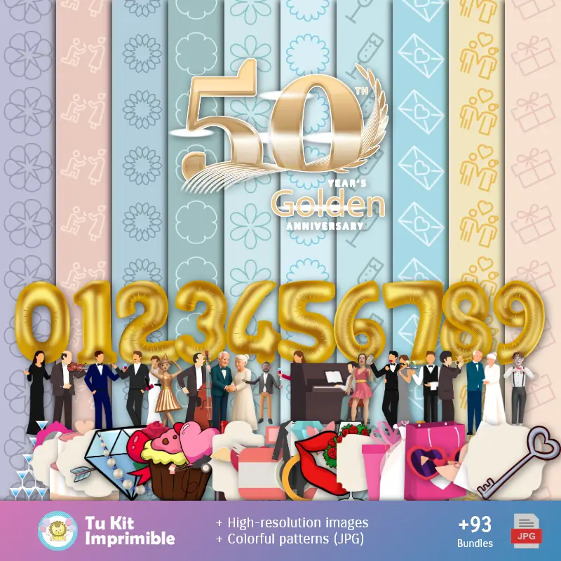 Anniversario Fondi 50 anni - Digital Decor Papers