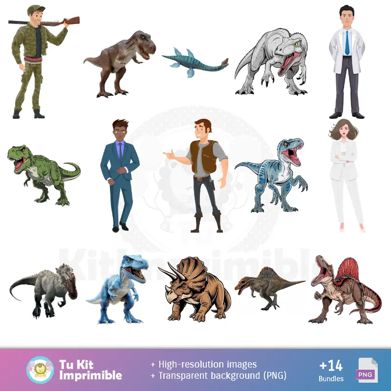 Jurassic World Patterns and Textures - Scrapbook and Party Kits