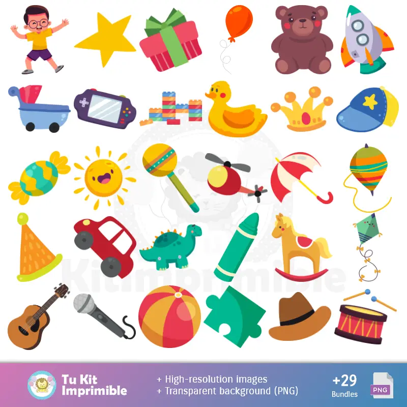 Accesorios | Modelli e texture per bambini - Scrapbook e kit per feste