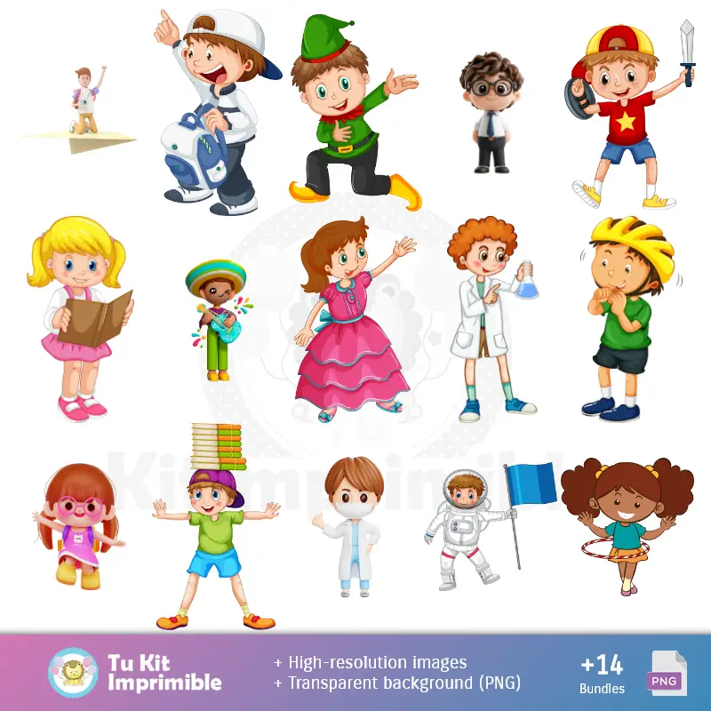 Personajes | Modelli e texture per bambini - Scrapbook e kit per feste