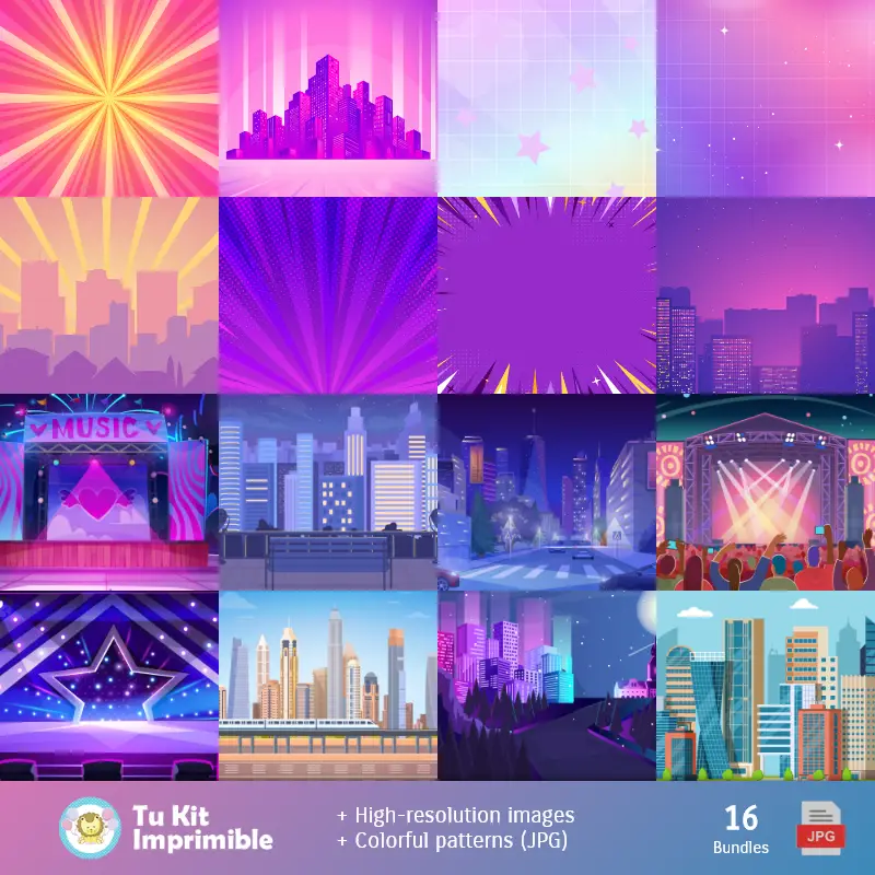 Fondos | KPOP Demon Hunter patterns and textures - Scrapbook and Party kits