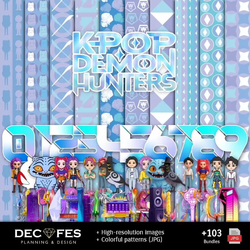 KPOP Démon numérique Hunter - Imprimantes pour Scrapbook et bricolage