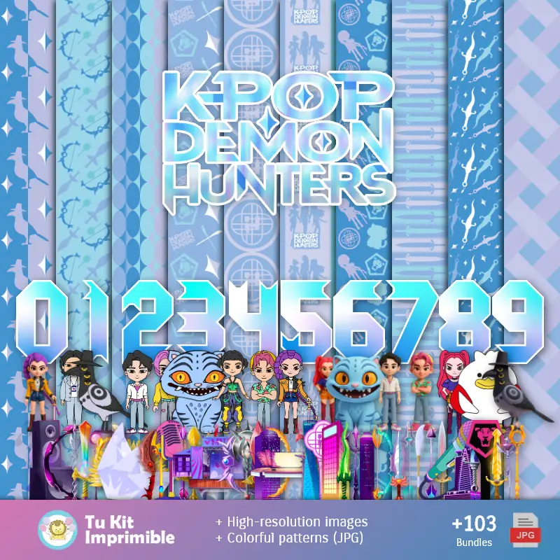 KPOP Demon Hunter fondi - Carte digitali per la decorazione