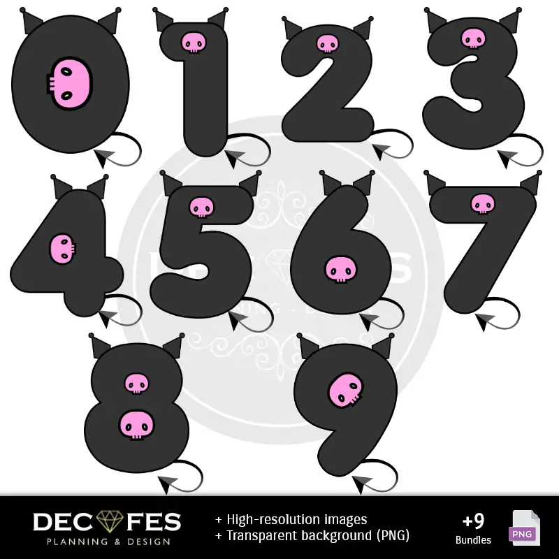 Accesorios | Kuromi Digital Paper - Printable for Scrapbook and DIY