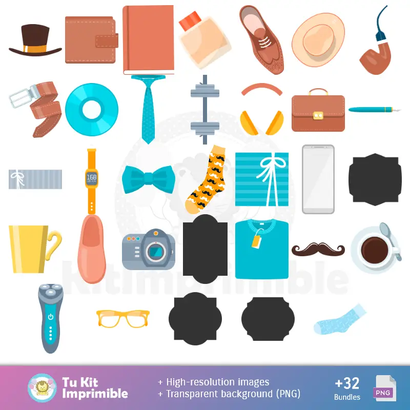 La fête des pères - Papiers numériques pour décoration