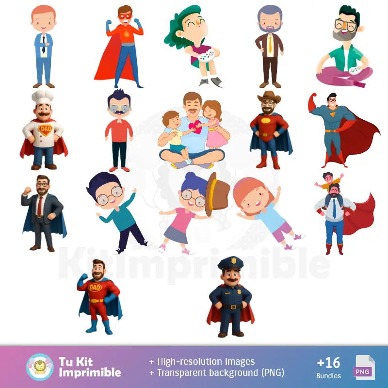 Fondos | La fête des pères - Papiers numériques pour décoration