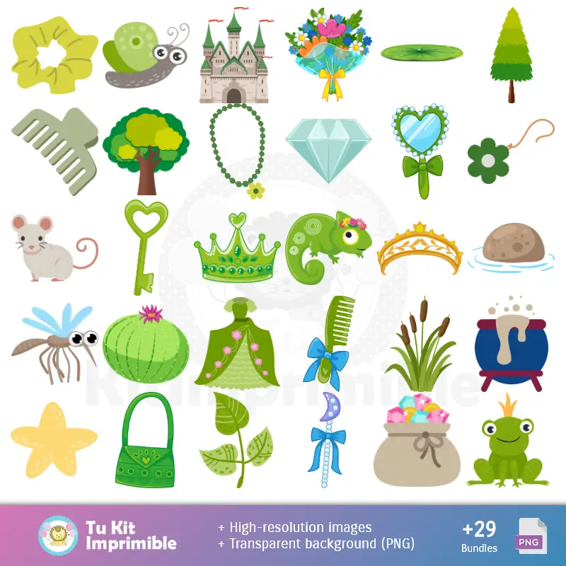 Personajes | La Princesse et la Sapo - Scrapbook et kits de fête