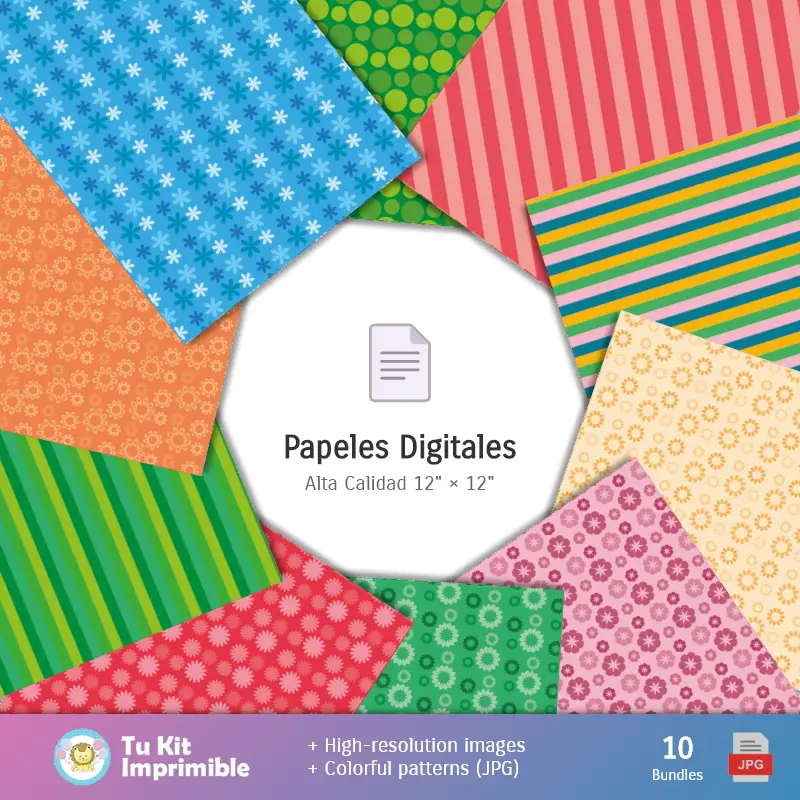 Collages | La Princesse et le Sapo - Papiers numériques