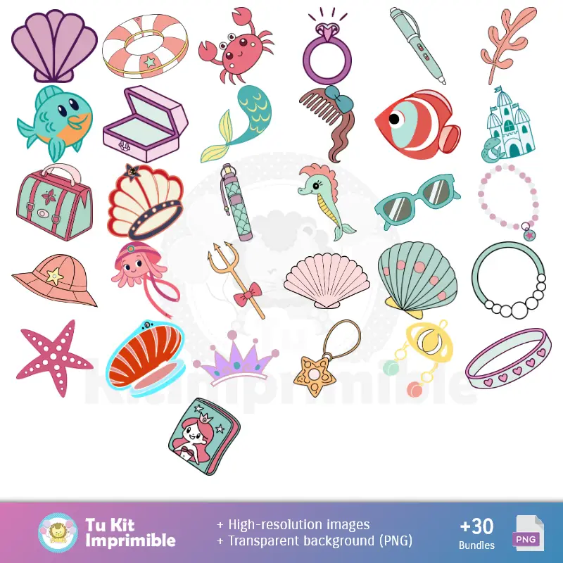 Fondos | La Sirenita Ariel - Digital Decor Papers