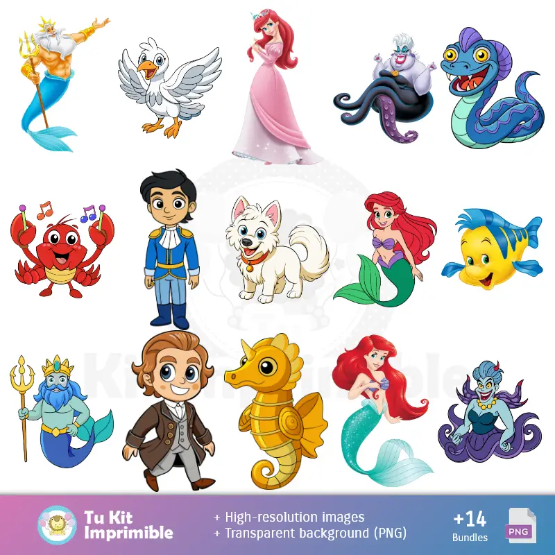 Fondos | La Sirenita Ariel - Decorazioni Digitali