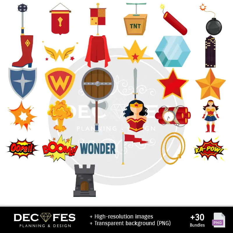 Accesorios | Le papier numérique Wonder Woman - Imprimable pour Scrapbook et bricolage