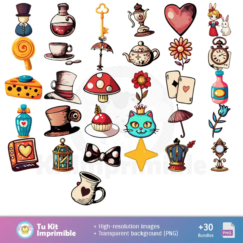 Fondos | Les motifs et les textures d'Alice au Pays des Merveilles - Scrapbook et Party Kits