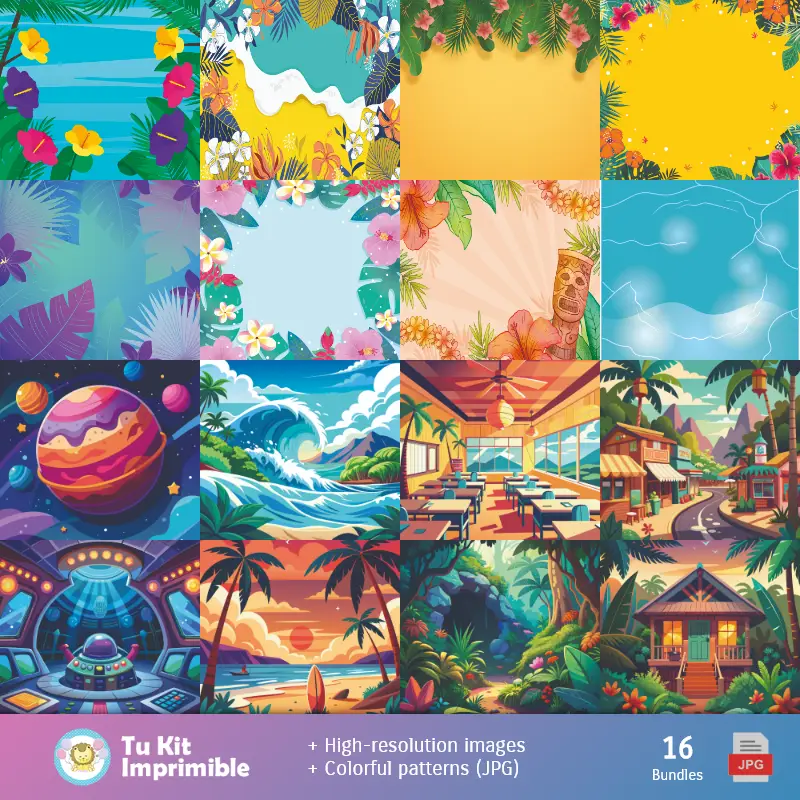 Lilo und Stitch Muster und Texturen - Scrapbook und Partykits