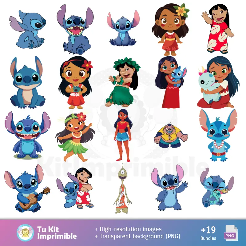 Personajes | Sfondi Lilo e Stitch - Carte di Decorazione Digitale