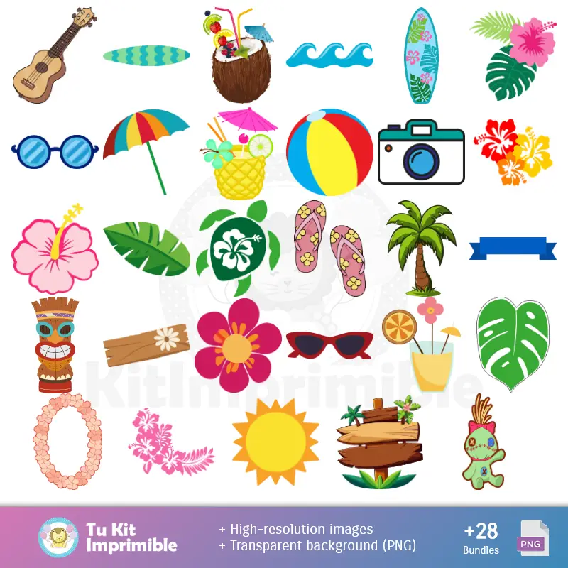 Accesorios | Modelli e texture Lilo e Stitch - Scrapbook e kit partito