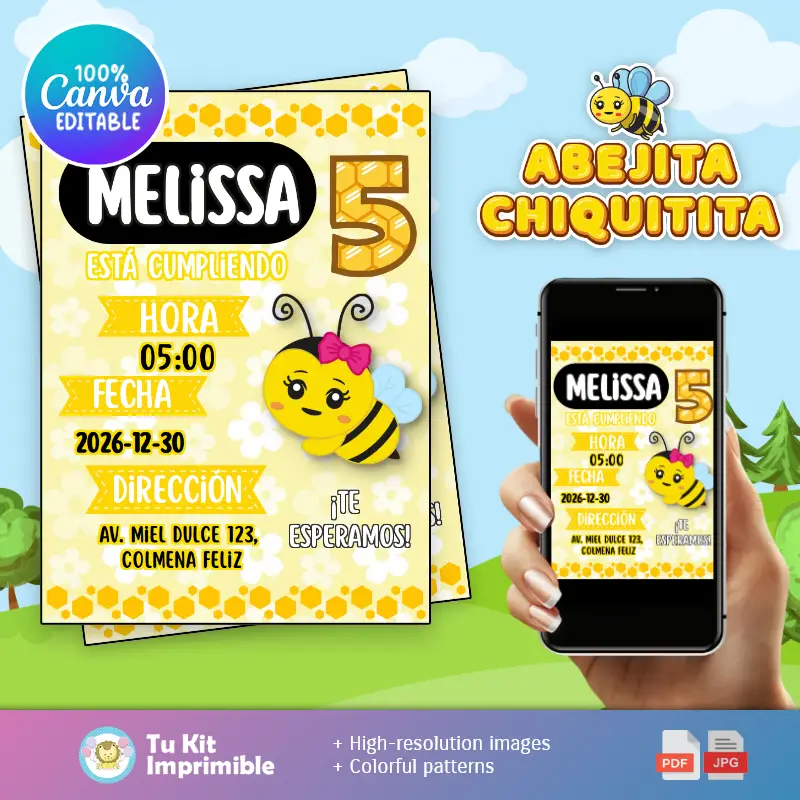 Einladung zur Little Bee Sweet Party