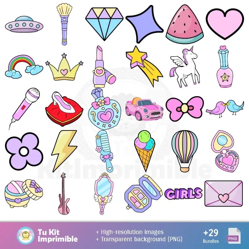 Collages | LOL Surprise Funds - Digital Decor Papers