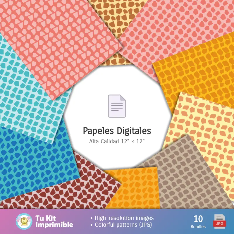 Collages | Madagascar Modelli e texture - Scrapbook e kit partito