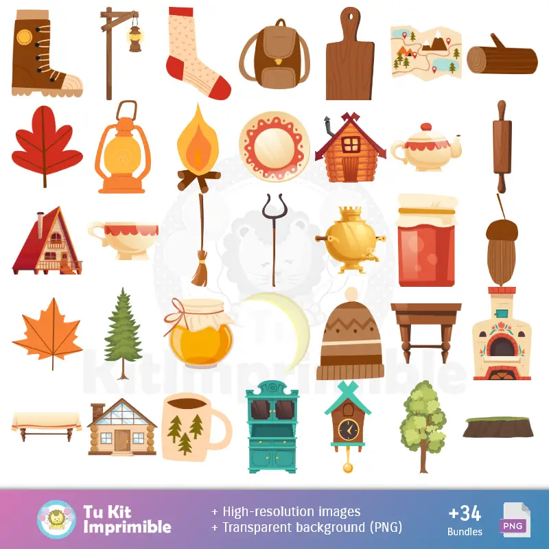 マシャとベアパターンとテクスチャ - スクラップブックとパーティーキット